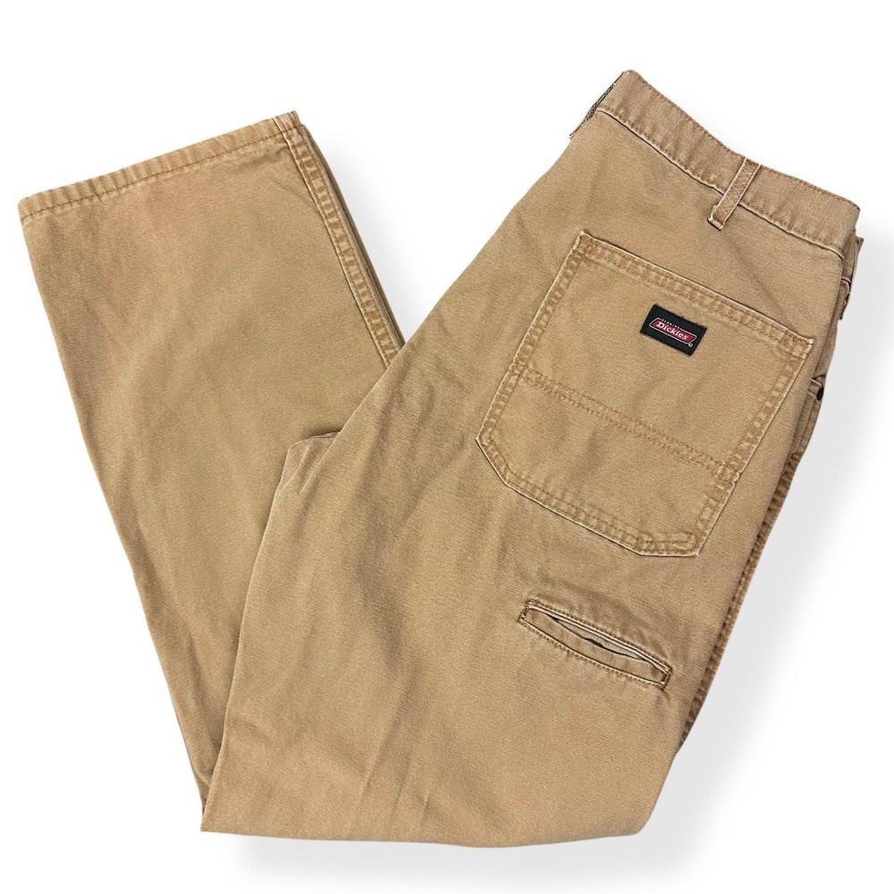 VTG Brown Dickies Carpenter Pants Relaxed‎ Men's 36x30 Workwear Utility Canvas